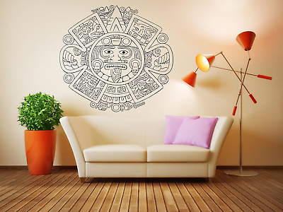 #ad #ad Wall Room Decor Art Vinyl Sticker Mural Mandala Aztec Native God Large Big AS216 $51.99