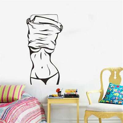 #ad Beautiful Sexy Girl Woman Lady Wall Sticker Art Decor Bathroom Home Room Decal $5.32