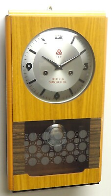 #ad Interesting Antique 555 15 Day Wall Clock Art Deco 555 Striking Original 1950 $1500.00