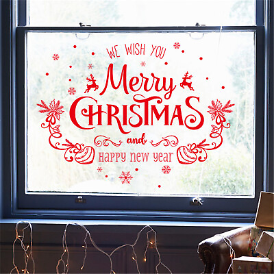 #ad Merry Christmas Household Room Wall Sticker Mural Decor Decal Removable $12.00