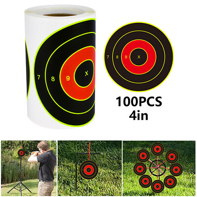 #ad Self Adhesive Paper Reactive Splatter Shooting Target Stickers 100 Pcs 1Roll $7.61