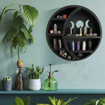 #ad Wall Crystal Shelf Cute Wooden Display Organizer Hanging Floating Shelves Decor $24.99