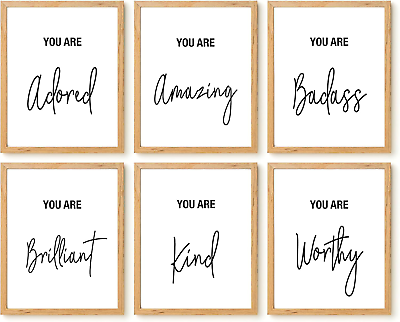 #ad #ad Inspirational Wall Art for Women Set of 6 Unframed 8X10 In Bedroom Wall Decor $8.75