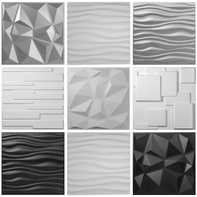 #ad #ad VEVOR 3D Wall Panels PVC 13 Tiles Textured Bricks Art 19.7quot;x19.7quot; Wallpaper $32.59