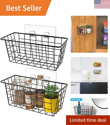 #ad Space Saving Wire Basket Organizers for Kitchen and Bathroom Essentials 2 Pack $31.99