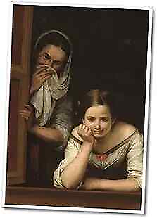 #ad Funny Bathroom Canvas Wall Art Two Women At A 12 x 16 in Unframed girls $24.21