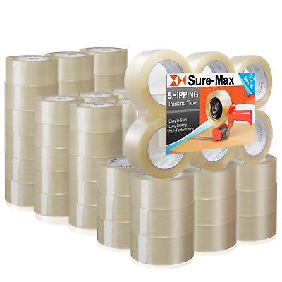 #ad 72 Rolls Carton Sealing Clear Packing Tape Box Shipping 2 mil 2quot; x 110 Yards $99.99