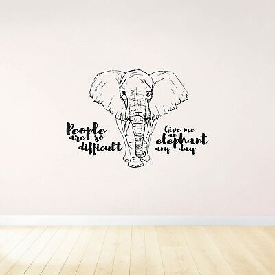#ad Give Me An Elephant Quote Animal Wall Art Stickers for Kids Home Room Decals $10.00