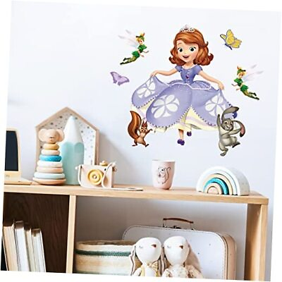 #ad Girls Room Decor Cartoon Princess Wall Decals Peel and Stick Princess S3 $22.58