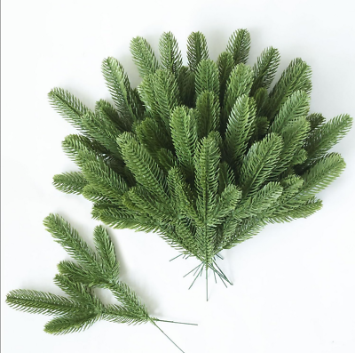 #ad Artificial Faux Pine Tree Branches 10quot; for DIY Decorations Wreaths 35pc $12.00