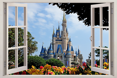 #ad #ad Disney Castle 3D Window Decal Wall Sticker Home Decor Art Mural Kids FS $17.99