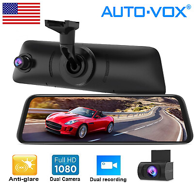 #ad AUTO VOX V5PRO Rear View Mirror 9.35quot; LCD Screen 1080P Dash Cam Backup Camera $205.98