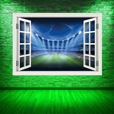 #ad Full Colour Football Stadium Soccer Window Wall Art Sticker Boys Bedroom WSDW13 $38.99