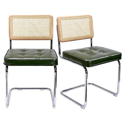 #ad Dining Chairs Set of 2 Rattan Kitchen Chairs Set of 2Green Dining Chair set $139.99