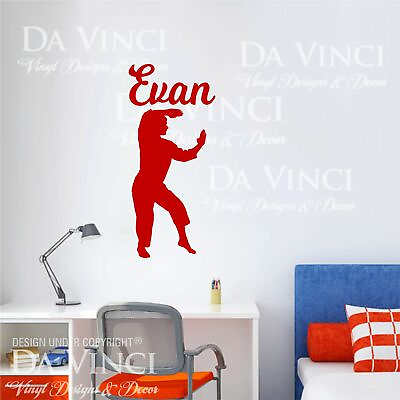 #ad Karate Martial Arts Wall Room Personalized Custom Name Vinyl Sticker D $51.99