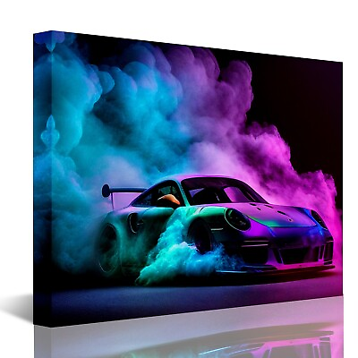 #ad Car Wall Art Framed for Room Decor Canvas Wall Art Perfect Gift for Boys $29.99