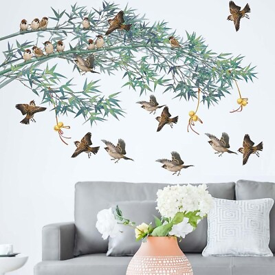 #ad Wall Sticker Flower Decal Birds Tree Vinyl Mural Art Kids Girls Room Home Decor $19.99