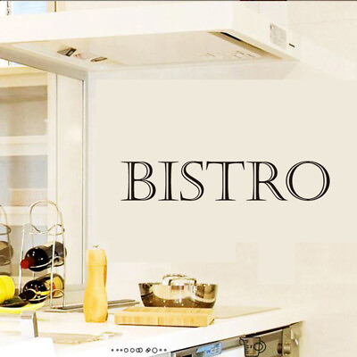 #ad BISTRO Kitchen Dining Wall Art Decal Quote Words Lettering Decor Sticker $5.46