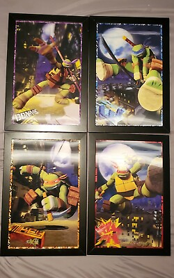 #ad 5 Teenage Mutant Ninja Turtles Wall Decor 3D Pictures By Nickelodeon Viacom 2012 $60.00