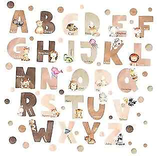 #ad Wall Decals Alphabet Letters for Wall Peel and Stick Wall Decal Animal Alphabet $25.62