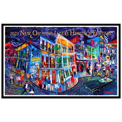 2023 New Orleans Jazz Festival Poster Work Art Gift Wall Art Print Home Decor $30.95