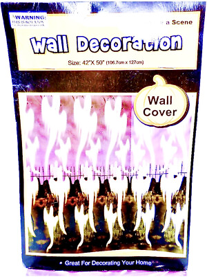 #ad #ad Halloween Ghosts Wall DecorationplasticPurple Black White Sz.42quot; x 50quot; $7.97
