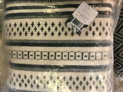 #ad Pack of 2 Magnolia Home P1011 Black white Pillow by Joanna Gaines 18quot;x18quot; $103.49