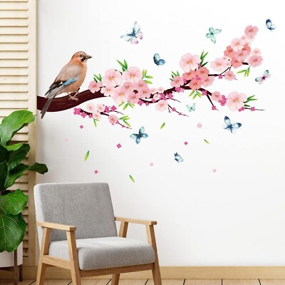 #ad WALL STICKER FLOWER DECAL TREE BRANCH BIRD VINYL MURAL ART DIY HOME ROOM DECOR $22.99