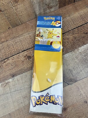 #ad #ad GIANT PIKACHU Pokemon Peel amp; Stick Wall Decals Mural Pokeball Stickers Boys Room $22.67
