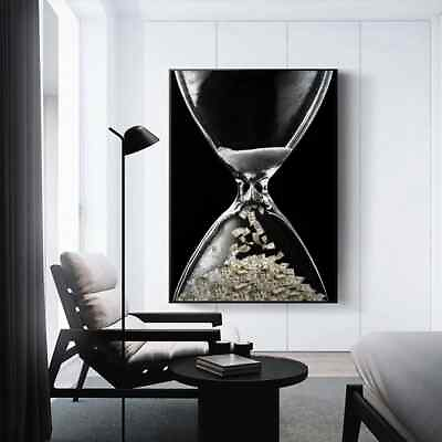 #ad Time is Money Motivational Wall Poster and Print Canvas Wall Art Canvas Painting $14.24