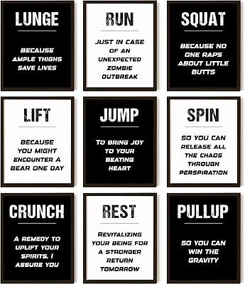 #ad #ad 97 Decor Workout Posters for Home Gym Decor Gym Posters Motivational Quotes Wa $24.47