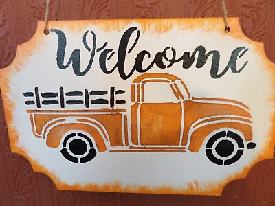 #ad Welcome Farm Truck Sign Farmhouse Sign Fall Sign Country Decor Rustic Decor Farm $12.00