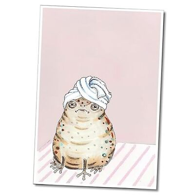 #ad #ad Funny Bathroom Canvas Wall Art Grumpy Frog with 16 x 24 in Unframed Towl frog $35.43