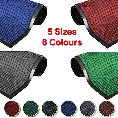 #ad NON SLIP HEAVY DUTY RUBBER BARRIER MAT LARGE amp; SMALL RUGS BACK DOOR HALL KITCHEN GBP 17.99