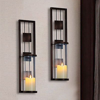 #ad Wall Sconce Candle Holder Metal Wall Decorations for Living Room Bathroom Dini $41.99