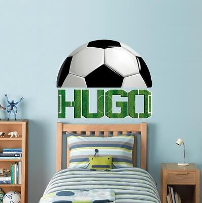 #ad Soccer Custom PERSONALIZED NAME WALL STICKER Home Decor Art Children Kids WP50 $22.49