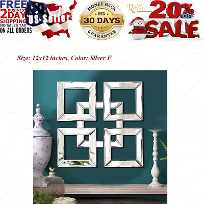 #ad Squareamp;Mirrored Wall Decor Decorative Mirror 12x12 inches Modern Fashion DIY $35.95