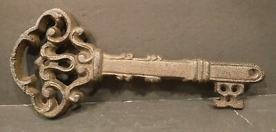Vintage Cast Iron Skeleton Key Home Decor Hanging Wall Brown Rustic Finish $16.95