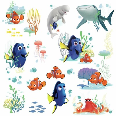 #ad Disney FINDING DORY 19 Nemo Bailey Fish Wall Decals Bedroom or Bathroom Stickers $15.99