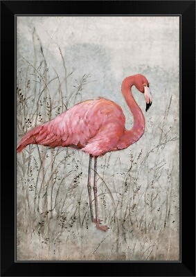 #ad American Flamingo I Black Framed Wall Art Print Flamingo Home Decor $84.99