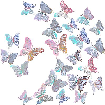 #ad 3D Butterfly Wall Decor 3 Sizes 4 Styles Kurilai 48Pcs Butterfly Decorations ... $13.99