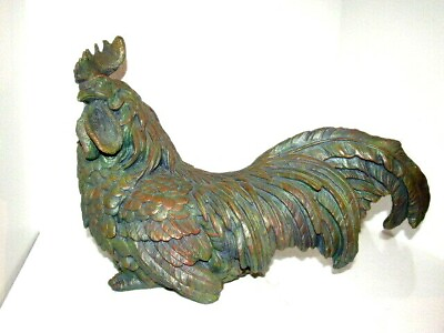 #ad 19quot; x13quot; Large Farmer Rooster Chicken Kitchen Home Country Decor $49.84