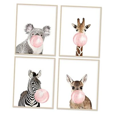 #ad Woodland Nursery Decor Animal Wall Art for Bedroom Set of 4 8x10 Option A $18.82