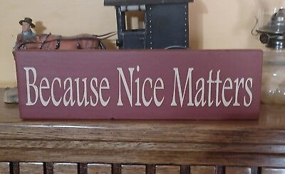 #ad #ad Because Nice Matters rustic country farmhouse vintage home sign 12quot; $11.86