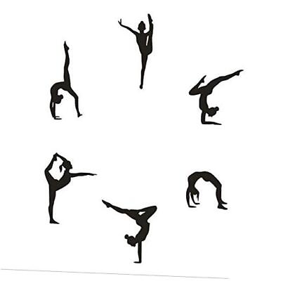#ad Home Decor Wall Sticker Six Dance Girls Gymnastics Wall 20cm height of dancer $18.39
