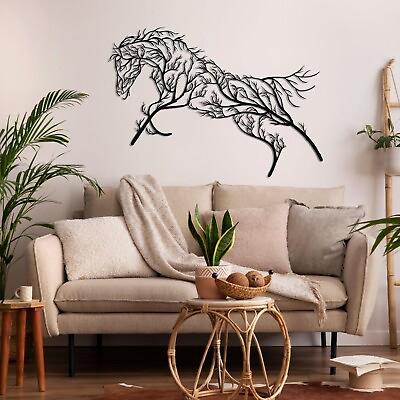 #ad Tree Horse Metal Wall Art Wall Decor Wall Hangings Home Decor Wall Art $99.90
