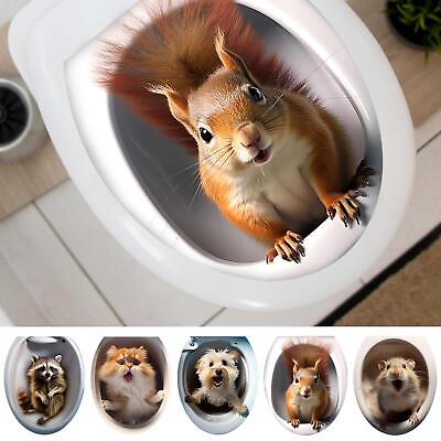 #ad Animals 3D Wall Stickers Multifunctional Toilet Stickers Seat Cover Household $7.87