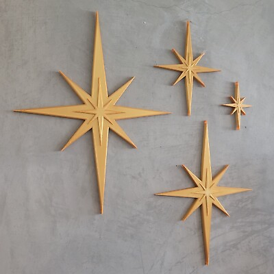 #ad #ad Mid Century Modern Vintage Style Starbursts 1960s Wall Decor Office Home MCM $49.95