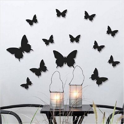 #ad Butterfly Wall Stickers 3D Butterflies Wallpaper Home Decorations Sticker 12PCS $11.63