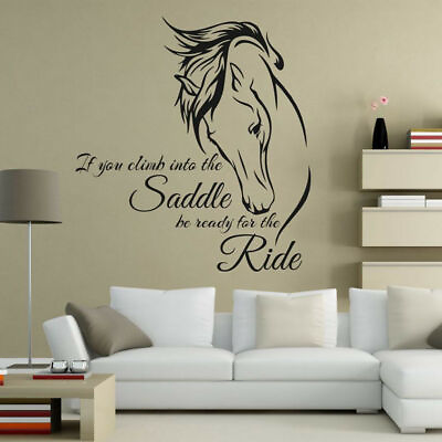 #ad Removable Horse Riding Wall Decal Quote Vinyl Home Wall Sticker Art Horse Decor $14.24